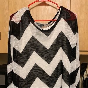 Black and white cute blouse